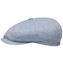 Hatteras Classic Linen Flat Cap by Stetson light blue