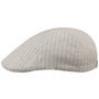Classic Stripes Linen Flat Cap by Lipodo beige-mottled