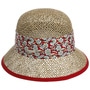 Mariva Flower Straw Cloche Hat by Seeberger nature-red