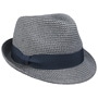 Katalia Trilby Straw Hat by Seeberger navy