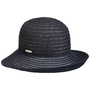 Levia Braided Hat with Upward Brim by Seeberger blue-navy