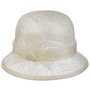 Valeska Sinamay Straw Hat by Seeberger cream white