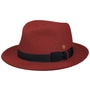 Samuel Livorno Fedora Straw Hat by Mayser red