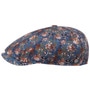 Calesso Flowers 8 Panel Flat Cap by Lierys rust-blue