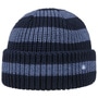 Twotone Stripes Beanie Hat by Hammaburg blue