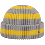 Twotone Stripes Beanie Hat by Hammaburg yellow