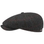 Hatteras Gallanger Wool Flat Cap by Stetson black-grey