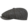 Hatteras Gallanger Wool Flat Cap by Stetson grey-black