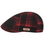 Texas Shadow Plaid Flat Cap by Stetson red