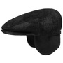 Kent Pigskin Flat Cap with Ear Flaps by Stetson black