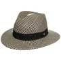 Twotone Stripes Traveller Panama Hat by Lierys nature-black