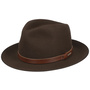 Vanderson Fedora Fur Felt Hat by Stetson dark brown