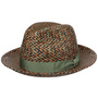 Federico Patterned Panama Hat by Borsalino mint green