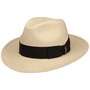 Big Brim Fedora Straw Hat by Borsalino nature-black