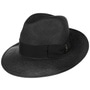 Big Brim Fedora Straw Hat by Borsalino black-black
