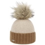 Twotone Cashmere Bobble Hat by Seeberger camel