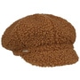 Teddy Fur Newsboy Cap by Seeberger brown
