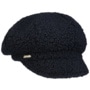 Teddy Fur Newsboy Cap by Seeberger navy