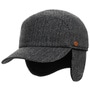 Herringbone Cap with Ear Flaps by Mayser grey-black