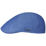 Texas Descott Linen Flat Cap by Stetson blue