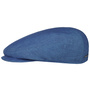 Descott Linen Flat Cap by Stetson blue