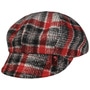 Lacova Check Newsboy Cap by Alfonso D’Este red