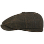Herringbone Check Newsboy Cap by Lipodo darkolive