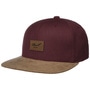 Suede 6 Panel Classic Snapback Cap by Reell bordeaux