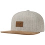 Suede 6 Panel Classic Snapback Cap by Reell light grey