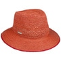Jalima Traveller Raffia Straw Hat by Seeberger coral
