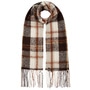 Cashmink Check Fringed Scarf by Lipodo rust