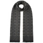 Grid Wool Scarf by Lierys navy