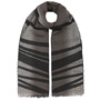 Stripe Fantasy Wool Scarf by Fraas black