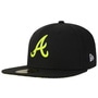 59Fifty MLB Neon Logo Braves Cap by New Era black