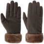 Faux Fur Cuff Gloves brown