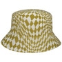 Warped Check Bucket Cloth Hat by Kangol nature-yellow