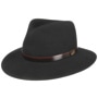 Cagliero Felt Hat with Leather Band by Borsalino black