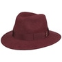 Piemonte Traveller Wool Hat by Borsalino burgundy-mottled