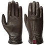 Perforated Nappa Leather Women´s Gloves by Caridei dark brown