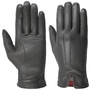 Perforated Nappa Leather Women´s Gloves by Caridei dark grey