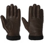 Deerskin Primaloft Rib Gloves by Hestra dark brown