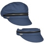 Zip Cotton Newsboy Cap by Seeberger blue