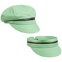 Zip Cotton Newsboy Cap by Seeberger mint green