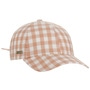 Check Cotton Cap by Seeberger coral