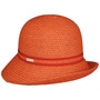 Gavia Cloche Straw Hat by Seeberger red