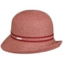 Gavia Cloche Straw Hat by Seeberger fuchsia