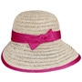 Straw Hat with Sinamay Loop by Seeberger pink
