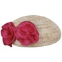 Paper Straw Beret with Sinamay by Seeberger pink