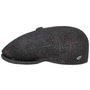 Galvin Windowpane Plaid Flat Cap by Bailey 1922 anthracite