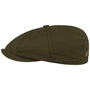 Hatteras Waxed Cotton WR Flat Cap by Stetson olive